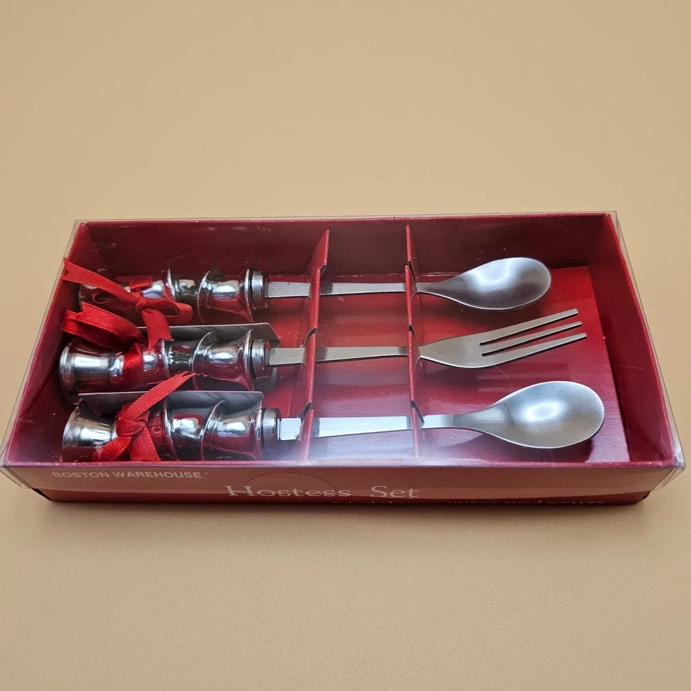 Boston Warehouse‎ Hostess Set Set of Three Stainless Steel Servers Model 04181